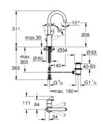 Dimensional Drawing For 23537002 By GROHE - MakramStores