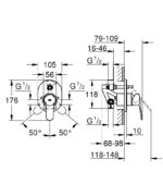 Dimensional Drawing For 29039000 By GROHE - MakramStores