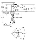 Dimensional Drawing For 303052431 By GROHE - MakramStores