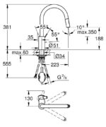 Dimensional Drawing For 31481001 By GROHE - MakramStores