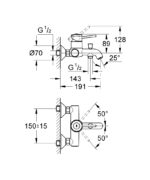 Dimensional Drawing For 32865000 By GROHE - MakramStores