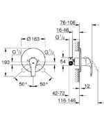 Dimensional Drawing For 33556002 By GROHE - MakramStores