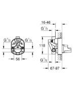 Dimensional Drawing For 33963000 By GROHE - MakramStores