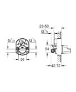 Dimensional Drawing For 33964000 By GROHE - MakramStores