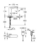 Dimensional Drawing For 36421000 By GROHE - MakramStores