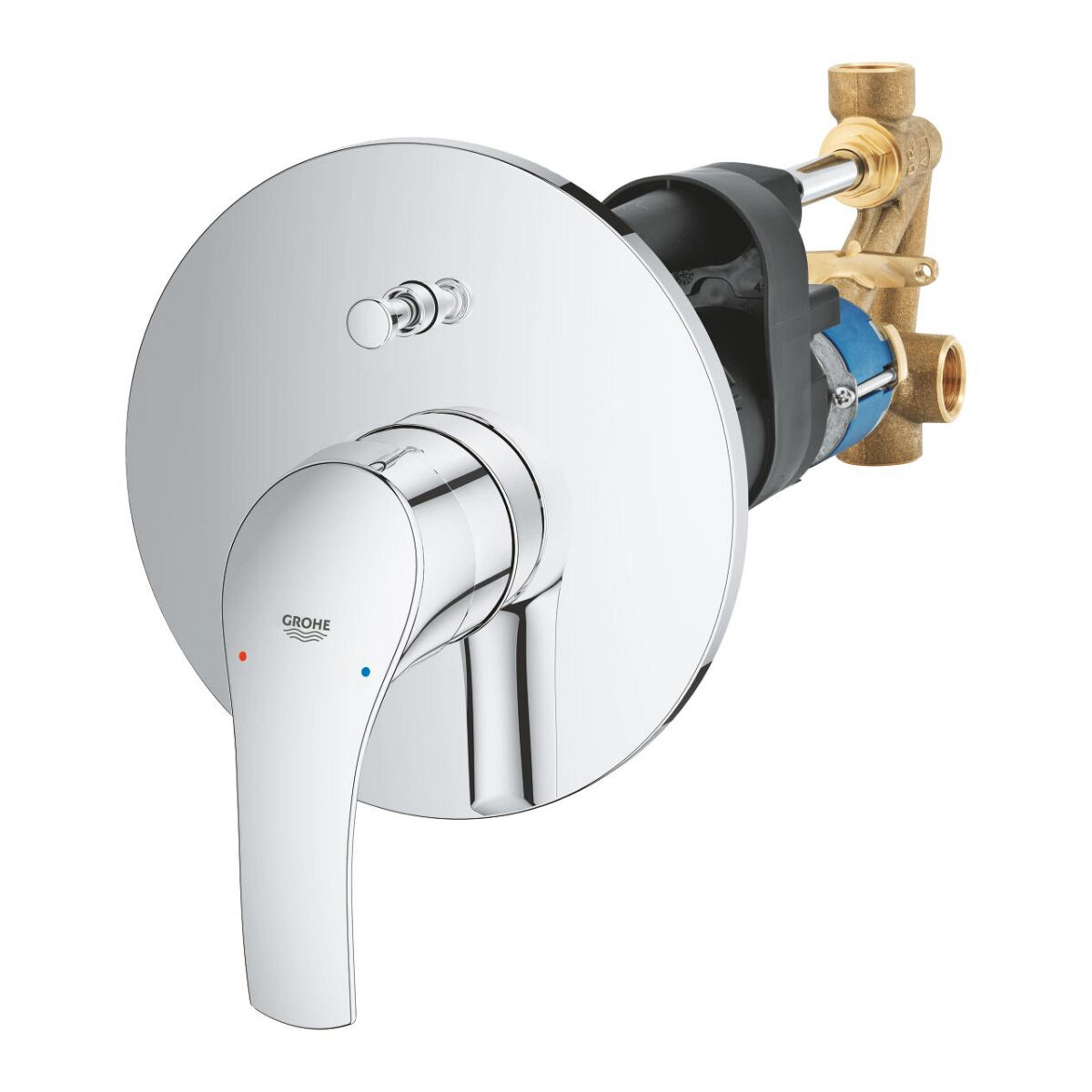 خلاط شاور شامل جسم الدفن 2مخرج يوروسمارت كروم من جروهي (33305002) - Image 3