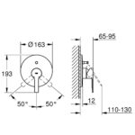وش خلاط جروهي شاور 2مخرج لينير كروم 19297001