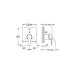 وش خلاط جروهي شاور 2مخرج أليور 19315001 كروم