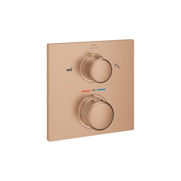 وش خلاط جروهي شاور 2مخرج أليور 19446DL2 ثرموستات روز جولد مط