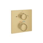 وش خلاط جروهي شاور 2مخرج أليور 19446GN2 ثرموستات ذهبي مط