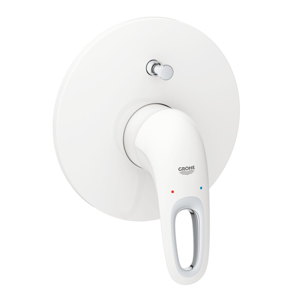 وش خلاط شاور 2مخرج يوروستايل أبيض قمري من جروهي (19506LS3) - Image 1