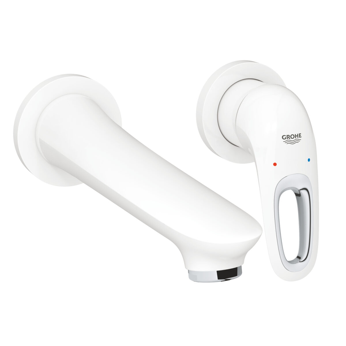 وش خلاط حوض دفن 20.3سم يوروستايل أبيض قمري من جروهي - Image 1