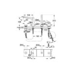 وش خلاط جروهي بانيو 4فتحة أليور كروم بريليانت 19787000