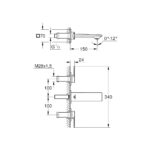 خلاط حوض جروهي أليور كروم 20189002