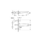 وش خلاط جروهي حوض دفن 3فتحة أليور 21سم بريليانت كروم 20348000