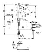 خلاط حوض جروهي لارج أليور بريليانت كروم 23109000