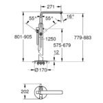 وش خلاط جروهي بانيو أرضي لينير كروم 23792001