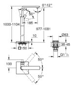 وش خلاط حوض أرضي أليور روز جولد مط من جروهي - Image 2