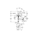 خلاط حوض جروهي وسط بالطابق بلس كروم 23871003 