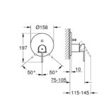 وش خلاط جروهي شاور 2مخرج بلس كروم 24060003