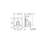 وش خلاط جروهي شاور 2مخرج أليور 24072000 بريليانت كروم