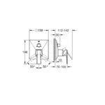 وش خلاط جروهي شاور 3مخرج أليور 24099000 بريليانت كروم