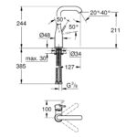 Dimensional Drawing For 24177KF1 By GROHE - MakramStores