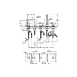 وش خلاط جروهي بانيو 5فتحة أليور روز جولد مط 25221DL1