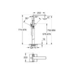 وش خلاط جروهي بانيو أرضي أليور كروم 25222001