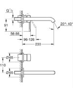 Dimensional Drawing For 29193 By GROHE - MakramStores