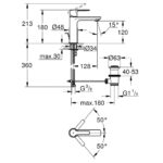 خلاط حوض جروهي قصير بالطابق لينير 32114