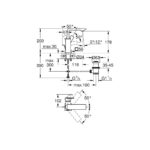 خلاط حوض جروهي وسط قابل للدوران أليور بالطابق كروم 32757001