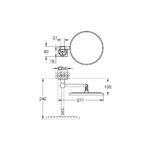 مرأة جروهي مكبرة 20سم كوزماتيك أليور كروم 40967001