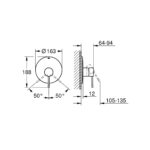 Dimensional Drawing For 19286 By GROHE - MakramStores