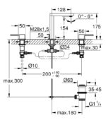 خلاط حوض 3 فتحة بلس كروم من جروهي - Image 2