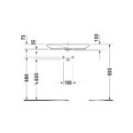 حوض 70سم فوق سطح أفقي بيورافيدا أبيض من ديورافيت - Image 3