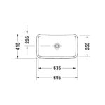 حوض 70سم فوق سطح أفقي بيورافيدا أبيض من ديورافيت - Image 2