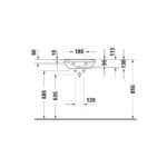 حوض 45سم دي نيو أبيض من ديورافيت - Image 3