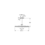 طاسة شاور 31سم دائرية بالعامود السقفي 14.2سم رين شاورفانتوم بلاك من جروهي - Image 2