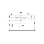 حوض 65سم لوحدة موبيليا هابي داي2 أبيض من ديورافيت - Image 3