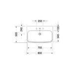 حوض 80سم لوحدة موبيليا هابي داي2 أبيض من ديورافيت - Image 2