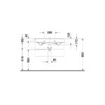 حوض 80سم لوحدة موبيليا هابي داي2 أبيض من ديورافيت - Image 3