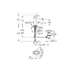 خلاط حوض وسط بالطابق يوروكيوب كروم من جروهي - Image 2