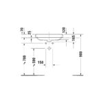 حوض 60سم فوق سطح أفقي بدون فتحة خلاط هابي داي2 أبيض من ديورافيت (235960000) - Image 3