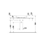 حوض 60سم فوق سطح أفقي بدون فتحة خلاط دي نيو أبيض من ديورافيت - Image 3