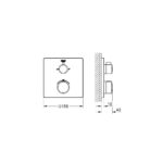 وش خلاط شاور ثرموستات 2مخرج سيفتي ميكسر كروم من جروهي (24080000) - Image 2