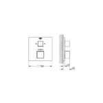 وش خلاط شاور ثرموستات 2مخرج سيفتي ميكسر كروم من جروهي (24155000) - Image 2