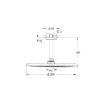 طاسة شاور 31سم دائرية بالعامود السقفي 14.2سم رين شاور روز جولد لامع من جروهي - Image 2