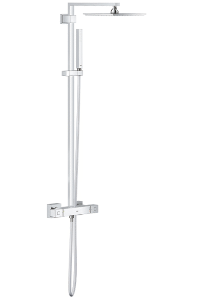 شاور سيستم بالخلاط 2نظام يوفوريا كيوب كروم من جروهي (26087000)