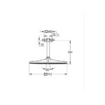 طاسة شاور 31سم مربعة بالعامود السقفي 14.2سم رين شاور روز جولد مط من جروهي - Image 2